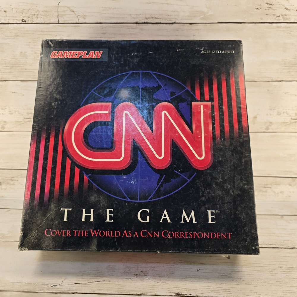 Vintage 1994 CNN The Game Board Game GamePlan News Trivia Global Correspondent